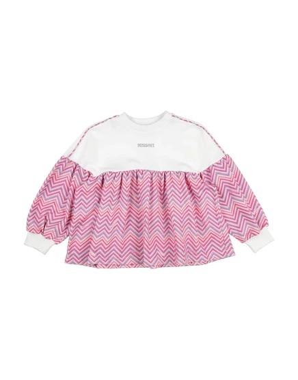 Детская толстовка Missoni Kids хлопковая, белая