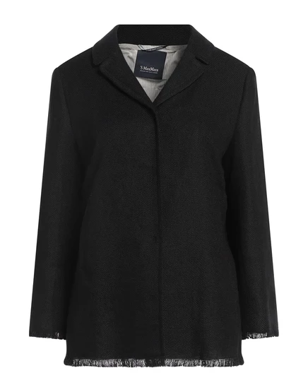 Женский пиджак S. Max Mara PAPERMAG однобортный твид, черный