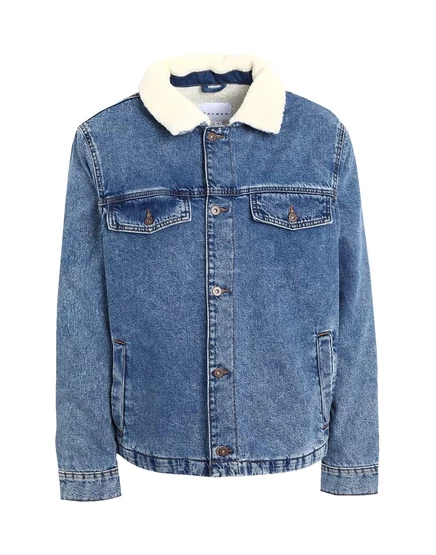 Мужская джинсовая куртка Topman Papermag, синяя