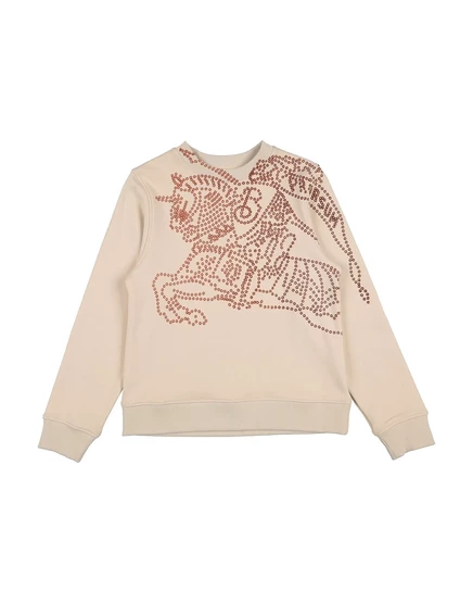 Детский свитшот Burberry Junior с принтом, кремовый