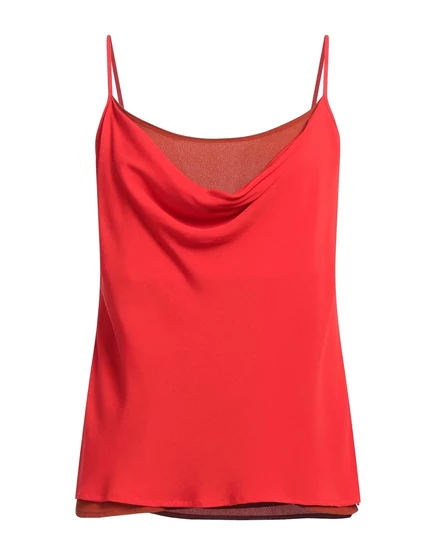 Женский топ Semicouture из шелка и ацетата, красный