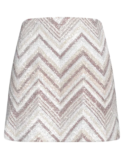 Женская мини-юбка Missoni Papermag с пайетками, белая
