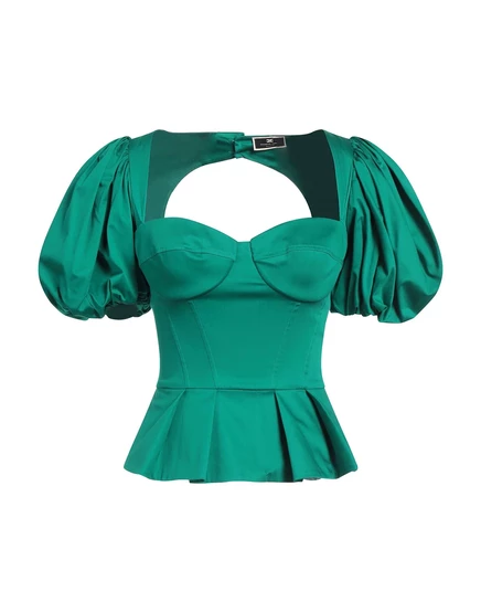 Женский топ Elisabetta Franchi Wonderwoman, изумрудный