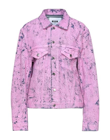 Женская джинсовая куртка MSGM Papermag, розовая