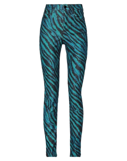 Женские джинсы Guess WONDERWOMAN тигровые, изумрудные