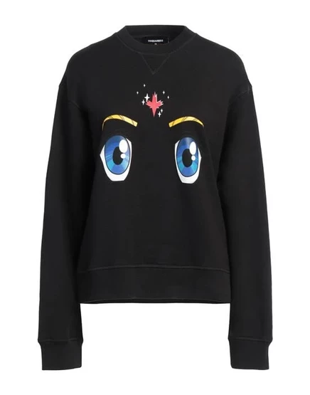 Женское худи Dsquared2 с принтом, чёрное