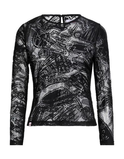 Женский кружевной топ Charles Jeffrey Loverboy, чёрный