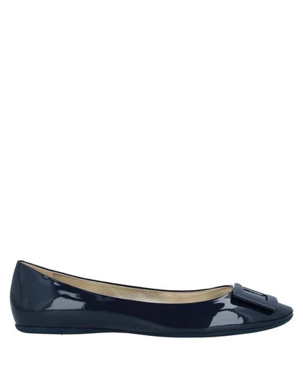 Женские балетки Roger Vivier, сине-черные