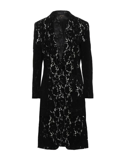 Женское пальто COMME des GARONS кружевное, черное