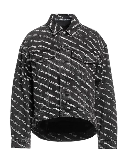 Женская джинсовая куртка Alexander Wang Papermag, чёрная