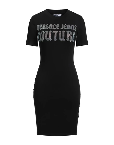 Женское платье-футболка Versace PAPERMAG, черное