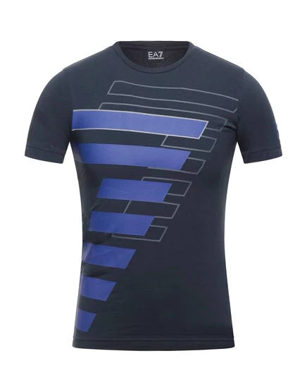 Мужская футболка EA7 T-shirts хлопковая, тёмно-серая