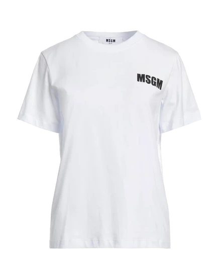 Женская футболка MSGM Papermag с принтом, белая