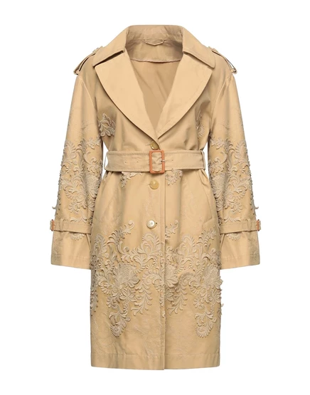 Женское пальто Ermanno Scervino, однобортное с поясом, песочный