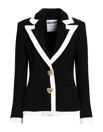 Женский однобортный пиджак Moschino, чёрный