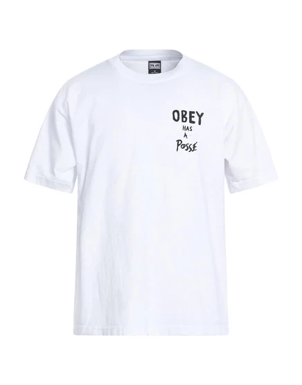 Мужская футболка obey papermag с принтом, белая