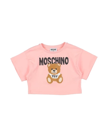 Детская футболка Moschino Kid, розовая