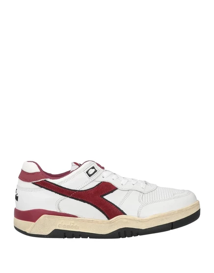 Мужские кеды Diadora Heritage кожано-замшевые, белые