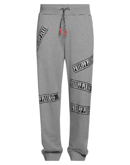 Мужские брюки-бананы Philipp Plein Yoba флис, серые