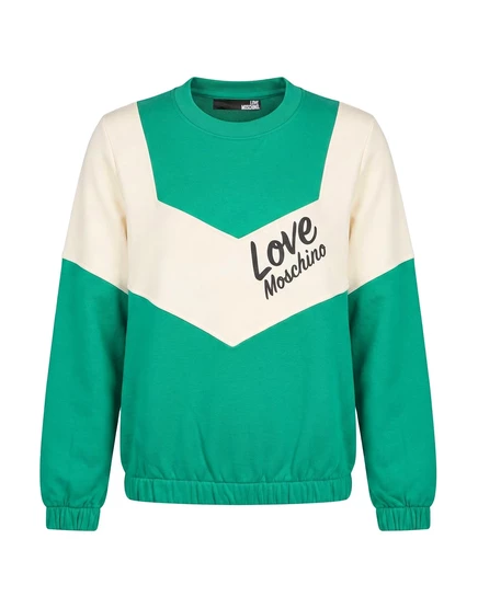 Женский свитшот Love Moschino Hamish, зеленый