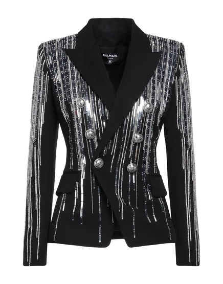 Женский двубортный пиджак Balmain Hamish, черный