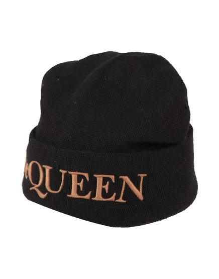 Мужской берет McQueen из кашемира, чёрный