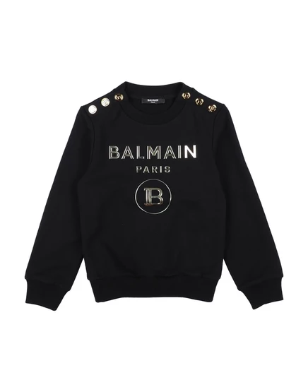Детский свитшот Balmain Junior, черный