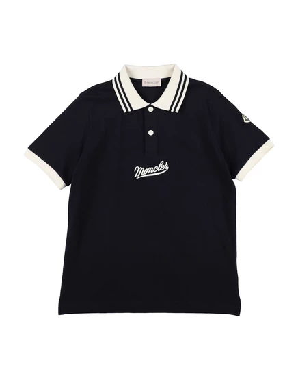 Мужская футболка-поло Moncler JUNIOR, иссиня-чёрная