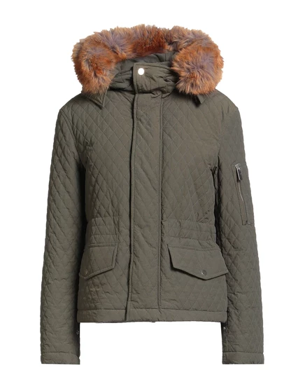 Женская стёганая куртка Burberry короткая, зелёный милитари