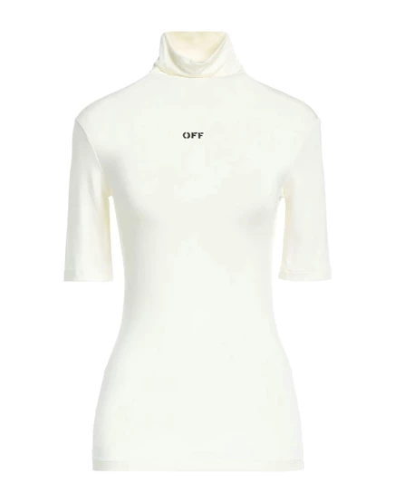 Женская футболка Off-White, цвета слоновой кости