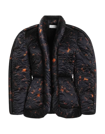Женская короткая пуховая куртка Dries van Noten, чёрная