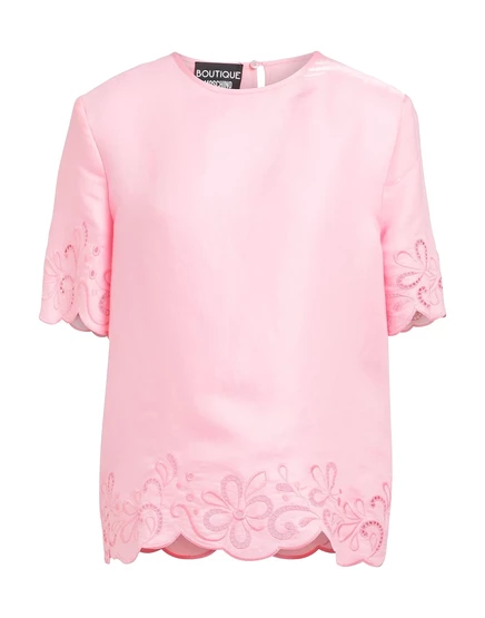 Женский атласный топ Boutique Moschino, розовый