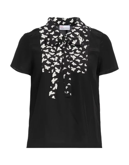 Женский топ Redvalentino PAPERMAG, шелк, черный