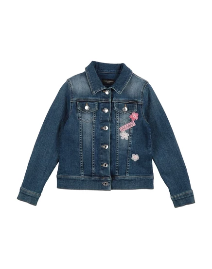 Женская джинсовая куртка Dolce & Gabbana JUNIOR, синяя