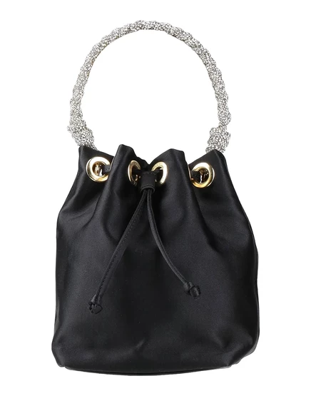 Женская сумка-мешок Burana Lab Handbags атласная, чёрная