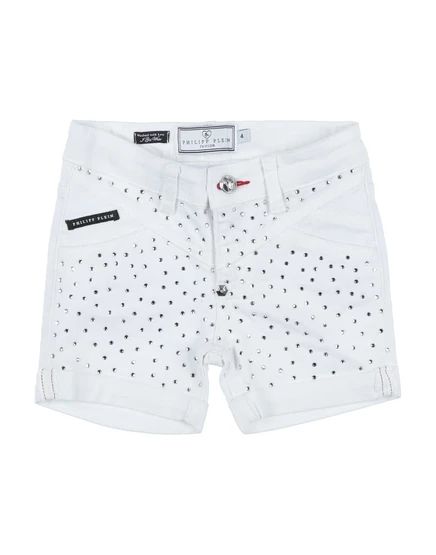 Женские джинсовые шорты Philipp Plein, белые