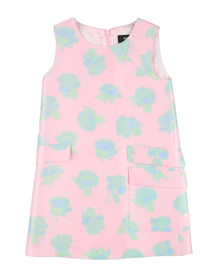 Детское платье Versace Young из атласа, розовое