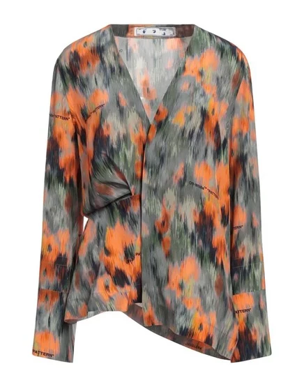 OFF-WHITE™ Pубашка оранжевый