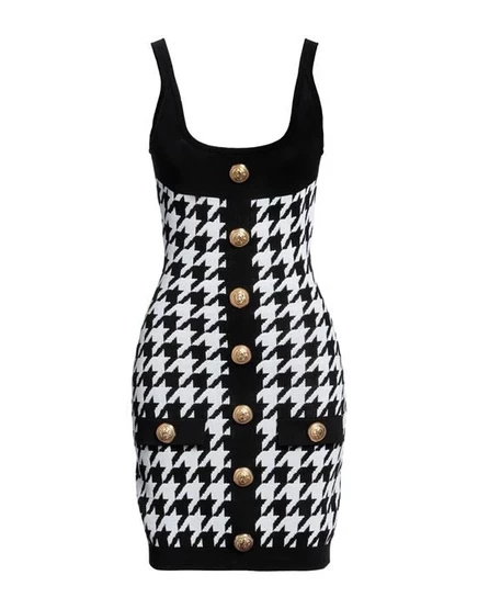 Короткое платье Balmain, черное