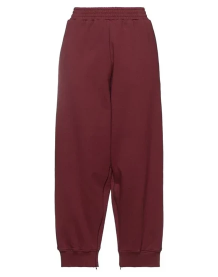 Женские широкие брюки MM6 Maison Margiela, бордовые