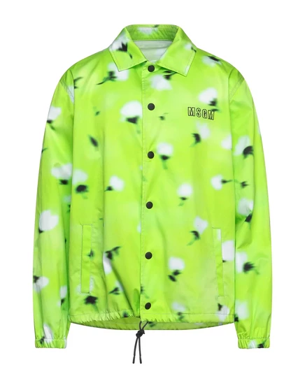 Мужская спортивная куртка MSGM Braccialin, зелёный лайм