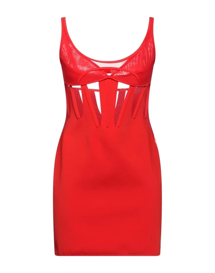 Женское платье Mugler Wonderwoman мини, красное