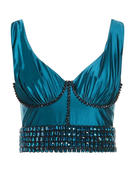 Женский топ Elisabetta Franchi, изумрудный