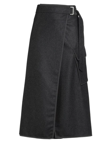 Женская юбка Brunello Cucinelli Papermag, угольная