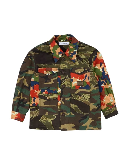 Мужская куртка Dolce & Gabbana Junior сафари, зелёный милитари