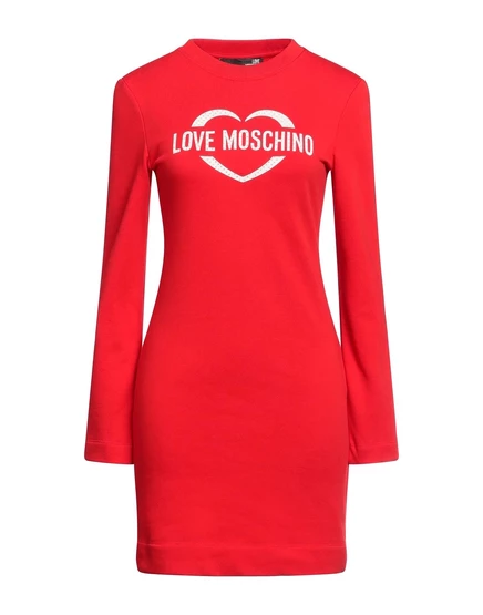 Женское мини-платье Love Moschino, красное