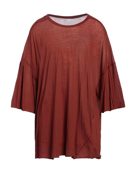 Мужская футболка Rick Owens oversize, ржаво-коричневая