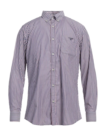 Мужская рубашка Barbour, полосатая, темно-синяя