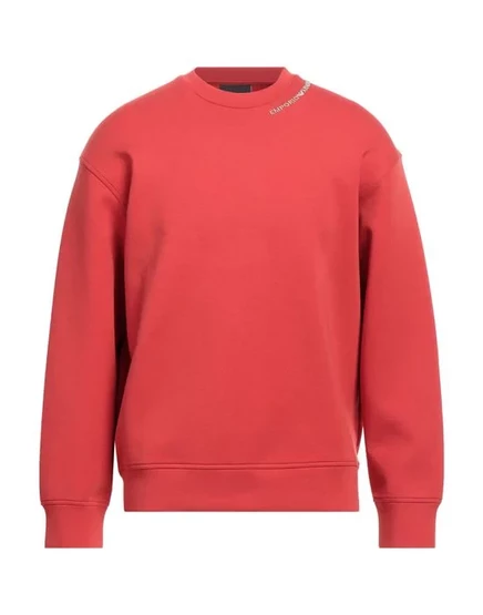Толстовка Emporio Armani из джерси с эластаном, кирпичная