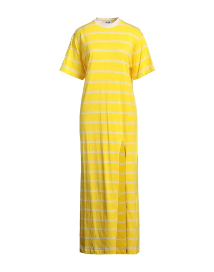 Женское макси-платье MSGM, жёлтое